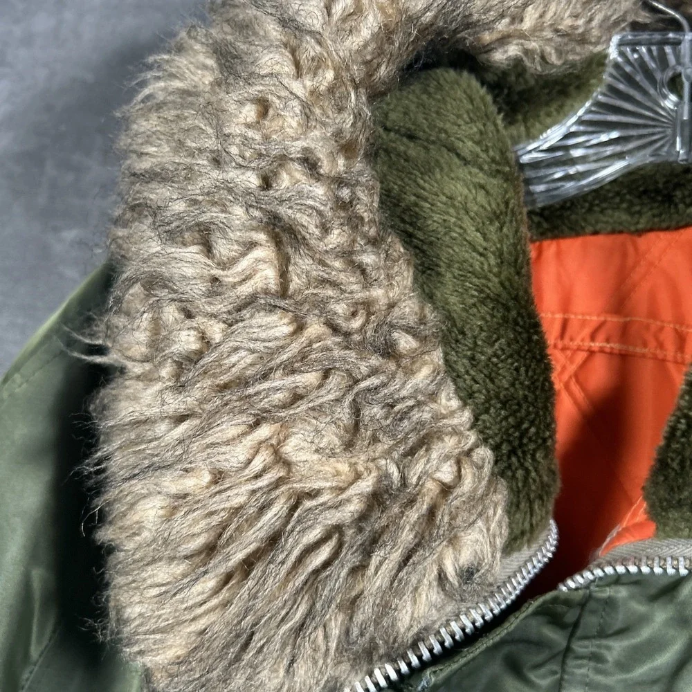 Vintage 70s USAF-Style N3B Snorkel Parka Heavy Duty Flight Jacket *Broken Zipper